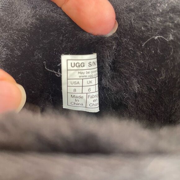 UGG Classic Mini II Black Suede Leather Slip On Ankle Boots Womens 8 US 6 UK - Picture 5 of 9